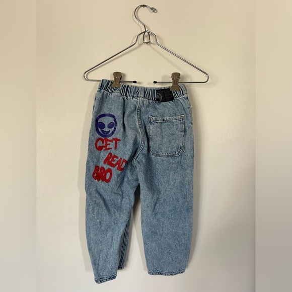 Zara Painted Pull On Denim Size 3-4 Years - Picture 6 of 9